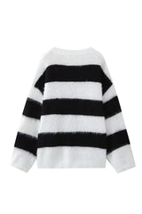 Oversize-Pullover für Damen mit Rundhalsausschnitt und überschnittenen Schultern – Hanna – Schwarz