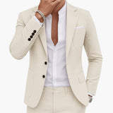 Joachim | Herren Hellblau Zwei-Teiler Anzug Set – Champagner