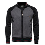 ASCANIO™ Baumwoll-Cardigan Mit Reißverschluss – Bequeme, Modische Herbstjacke – Schwarz