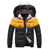 Jovanni – Herren-Parker-Wintermantel mit Pelzkragen – Orange