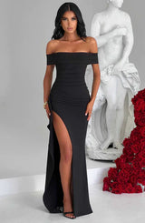 Olivia - Elegantes Maxikleid – Schwarz