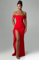 Olivia - Elegantes Maxikleid – Rot