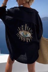 Mykonos | Übergrößen-Bluse – Schwarz