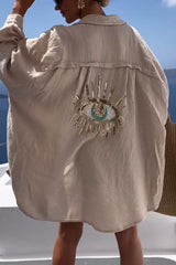 Mykonos | Übergrößen-Bluse – Khaki