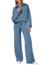 Lässiges Damen Loungeset - Luna – Blau-Grau