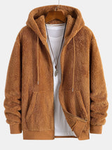 Raydel - Plüsch-Winterjacke für Herren – Braun