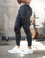 Herren Sporthose | bequeme Form mit mehreren Taschen – Schwarz