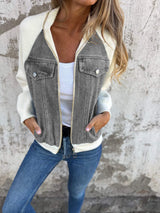 Stilvolle Damen Denim jacke – Grau