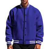 Lässige Herren Baseballjacke – Royalblau