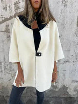 Corana - Stehkragenjacke mit halbem Reißverschluss – Weiß