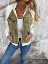 Stilvolle Damen Denim jacke – Grün