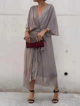GINEVRA |  Langes Kleid – Grau