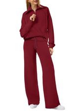 Lässiges Damen Loungeset - Luna – Bordeauxrot