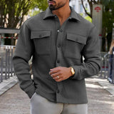Ivor - moderne hemdjacke mit zwei brusttaschen – Grau