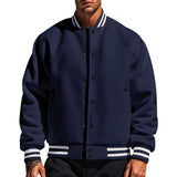 Lässige Herren Baseballjacke – Marineblau