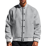 Lässige Herren Baseballjacke – Grau