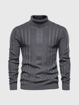 Gestreift - rollkragenpullover für männer – Grau