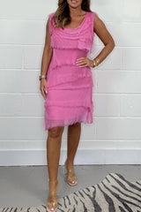 Ilaira - Schickes Ärmelloses Kleid – Pink