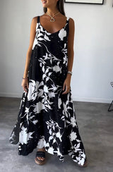 Lilith | Bedrucktes Kleid für Damen – Schwarz