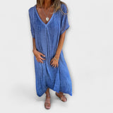 Juliette - Elegantes Kleid im Malaga-Stil – Blau
