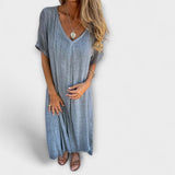 Juliette - Elegantes Kleid im Malaga-Stil – Grau