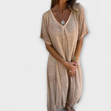 Juliette - Elegantes Kleid im Malaga-Stil – Beige