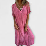 Juliette - Elegantes Kleid im Malaga-Stil – Pink