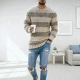 Weicher strickpullover für stilvolle männer zu jeder jahreszeit – Khaki