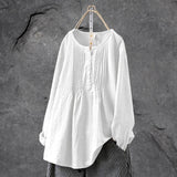 Damen Tunika Festliche Bluse – Weiß