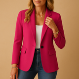 Karina | Damen Einreiher Blazer – Rosa