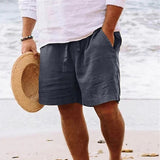 Kaspar | Herren Kordelzug Shorts Bermuda – Dunkelgrau
