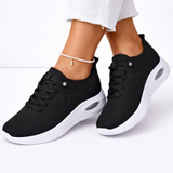 Kassandra | Damen Leichte Schnür Sneaker – Schwarz