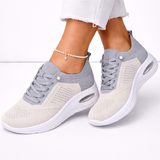 Kassandra | Damen Leichte Schnür Sneaker – Grau