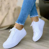 Katarina | Damen Schnürer Sneaker – Weiß
