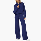 Katarina | Damen Trainingsanzug Set mit Halbzip – Marineblau