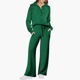 Katarina | Damen Trainingsanzug Set mit Halbzip – Grün