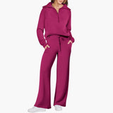 Katarina | Damen Trainingsanzug Set mit Halbzip – Rosa