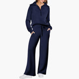 Katarina | Damen Trainingsanzug Set mit Halbzip – Dunkelblau