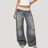 Katinka | Damen Weite Baggy Hose – Hellblau