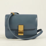 Damen Umhängetasche – Veganes Leder – Kompakte Design-Tasche – Jeansblau