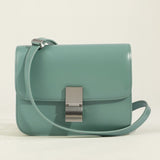 Damen Umhängetasche – Veganes Leder – Kompakte Design-Tasche – Seeblau