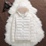 Manuela – Wasserdichte Jacke Mit Weißen Entenfedern – Weiß