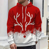 Egor - stylischer weihnachts-kapuzenpullover für männer – Rot