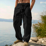 Kilian | Herren Cargo Hose mit Kordelzug und Seitentaschen – Schwarz