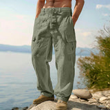 Kilian | Herren Cargo Hose mit Kordelzug und Seitentaschen – Hellgrün