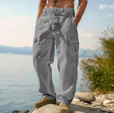 Kilian | Herren Cargo Hose mit Kordelzug und Seitentaschen – Dunkelgrau