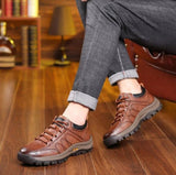 Mat – ergonomisch geformte wasserdichte herren-outdoor-schuhe – Braun