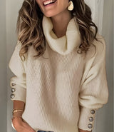 Lakyn | Elegantes Damen-Turtleneck mit stilvollen Details – Beige