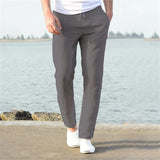 Herren Hose | leichte sommerliche Form mit weitem Bein – Grau
