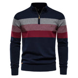 LENNOX – Warmer Strickpullover mit Reißverschluss für den Winter – Schwarz